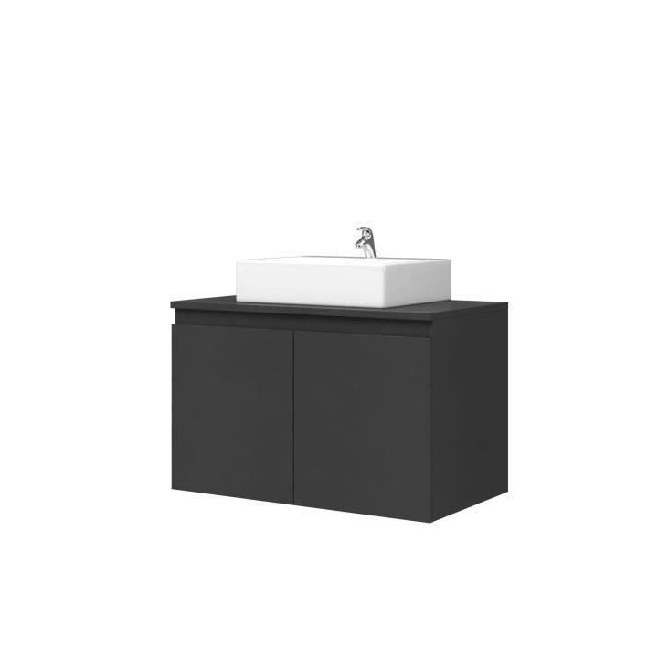 CINA - Meuble vasque Salle de bains 2 portes - Soft Close - L 80cm - G