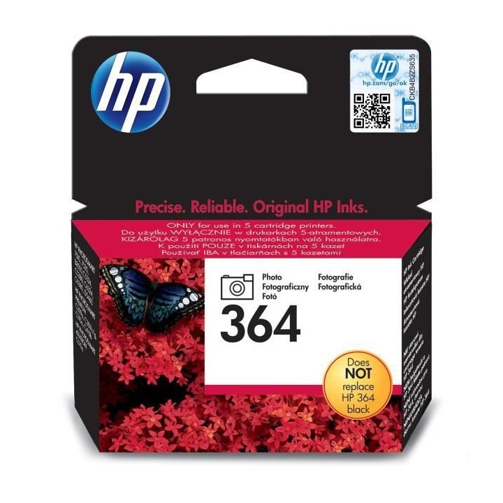 HP 364 Cartouche d'encre photo authentique (CB317EE) pour HP Photosmar