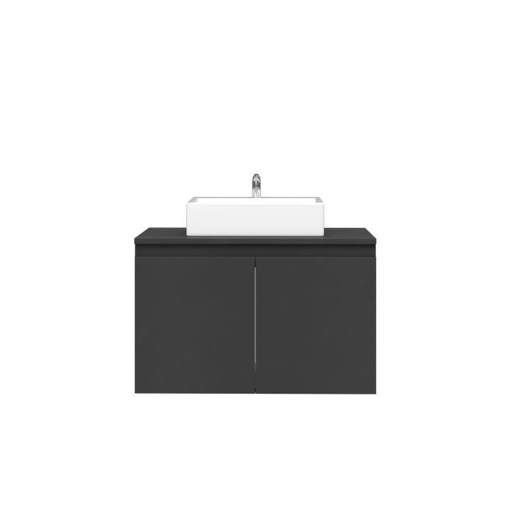 CINA - Meuble vasque Salle de bains 2 portes - Soft Close - L 80cm - G