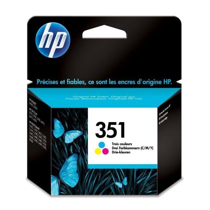 HP 351 Cartouche d'encre trois couleurs authentique (CB337EE) pour HP