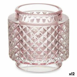 Bougeoir Rose verre (9 x...