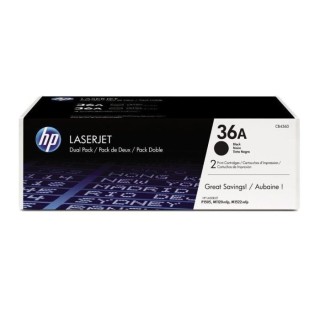 HP 36A Pack de 2 cartouches de toner noir LaserJet authentiques (CB436