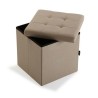 Pouf convertible lin Bois MDF (38 x 37,5 x 38 cm)