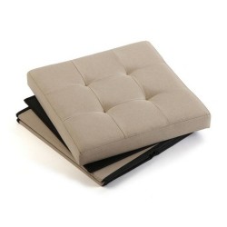 Pouf convertible lin Bois MDF (38 x 37,5 x 38 cm)