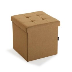 Pouf convertible lin Bois MDF (38 x 37,5 x 38 cm)