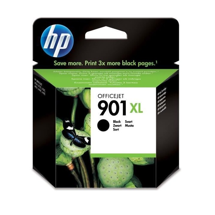 HP 901XL Cartouche d'encre noire grande capacité authentique (CC654AE