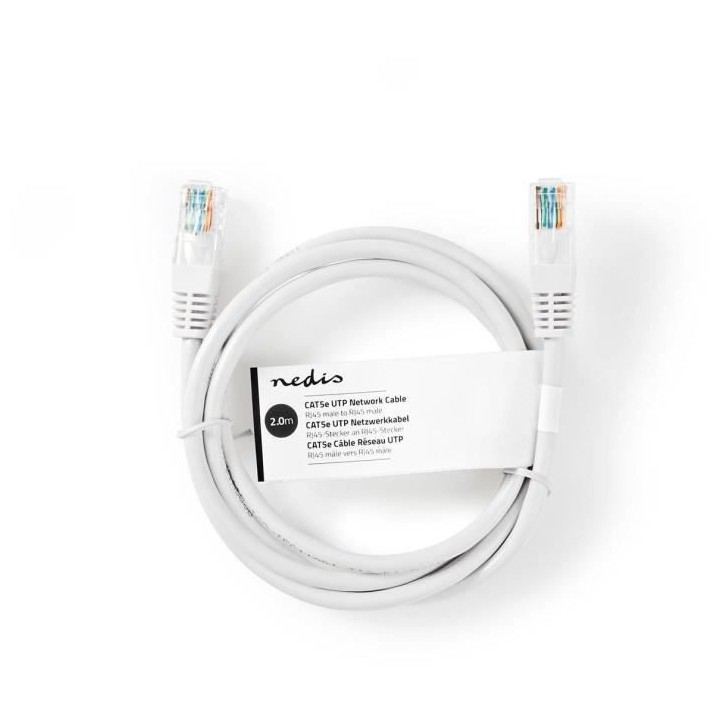 Câble réseau CAT5 e 2m blanc