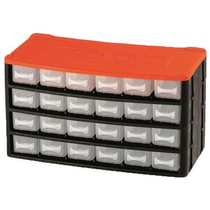 TOOD Casier de rangement 24 tiroirs 33x16x18 cm