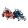 Véhicule DKD Home Decor Décoratif Bleu Rouge Voiture Vintage 16,5 x 8 x 8 cm (2 Unités)