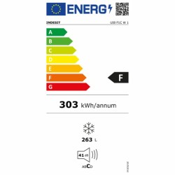 Congélateur Indesit UI8 F1C W 1 Blanc Multicouleur (187 x 60 cm)