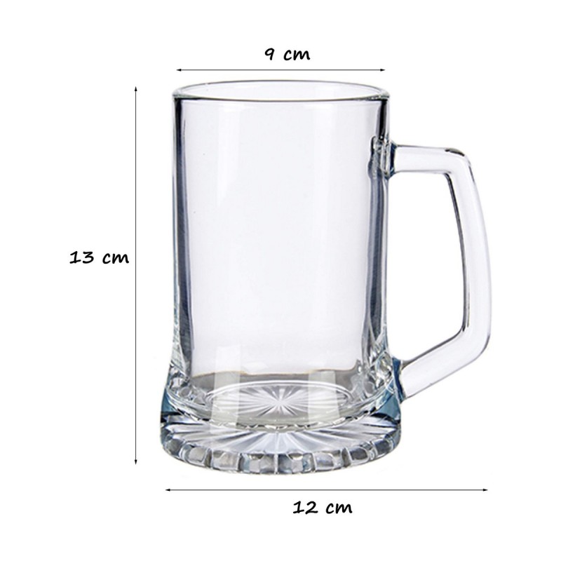 Chope à bière 971469 9 x 13 x 12 cm Transparent verre 380 ml (1 uds)