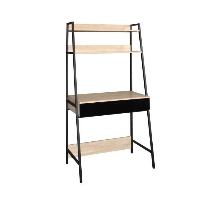Bureau avec étagere en metal - L 84 x P 45 x H 165 cm - DOVER
