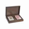 Jeux de cartes DKD Home Decor Sheesham Doré Brun foncé 18 x 12 x 4 cm