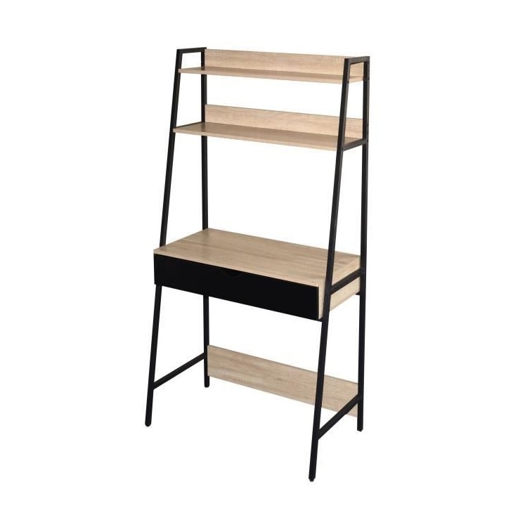 Bureau avec étagere en metal - L 84 x P 45 x H 165 cm - DOVER