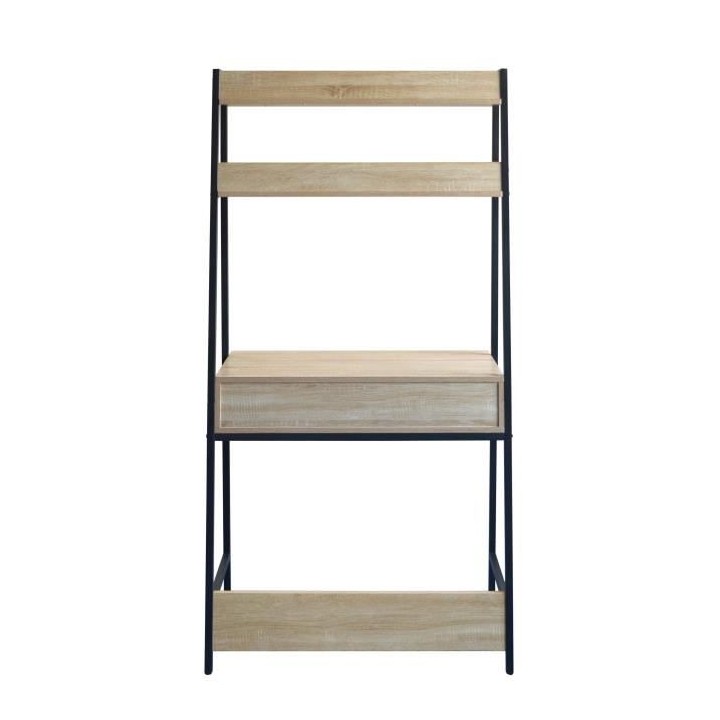 Bureau avec étagere en metal - L 84 x P 45 x H 165 cm - DOVER