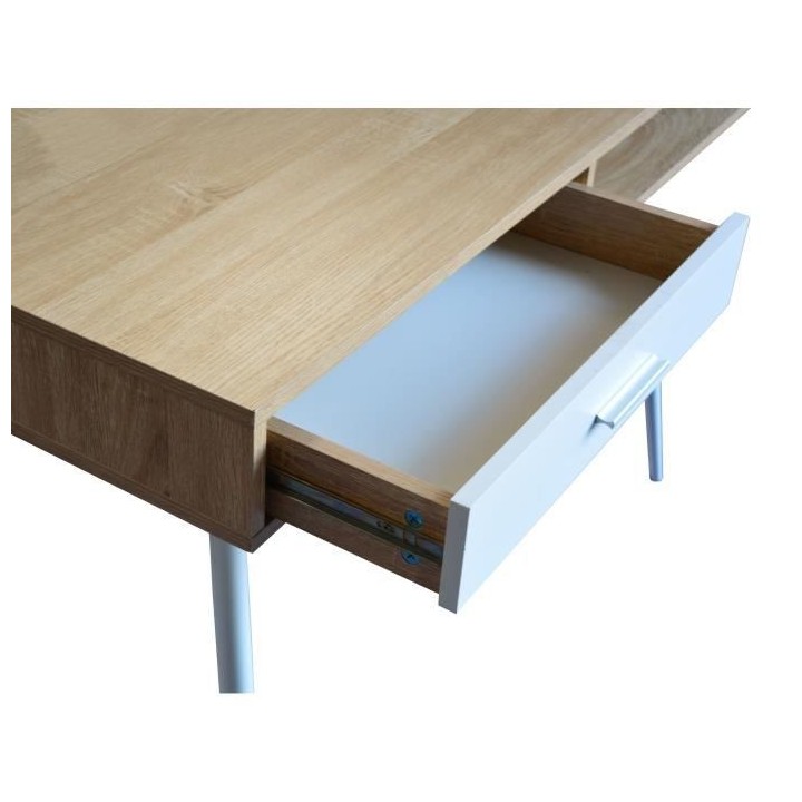 Bureau en métal 1 tiroir - L 110 x P 50 x H 75 cm - STUDY