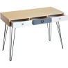 Bureau 3 tiroirs en métal - L 115 x P 50 x H 75 cm - BIRMINGHAM