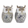 Figurine Décorative DKD Home Decor Doré Argenté Hibou 14 x 10 x 20 cm (2 Unités)