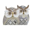 Figurine Décorative DKD Home Decor Doré Argenté Hibou 14 x 10 x 20 cm (2 Unités)