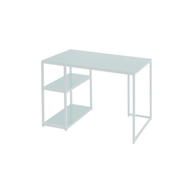 Bureau en metal - Blanc - L 110 x P 55 x H 75 cm - CORY