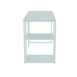 Bureau en metal - Blanc - L 110 x P 55 x H 75 cm - CORY