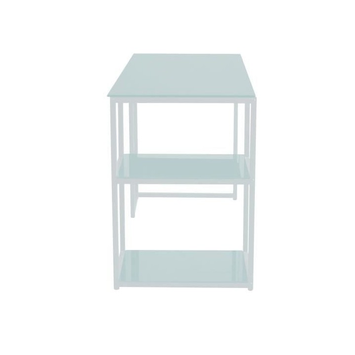 Bureau en metal - Blanc - L 110 x P 55 x H 75 cm - CORY