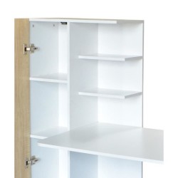 Bureau avec étageres - Blanc - L 160 x P 60 x H 135 cm - ACADEMY