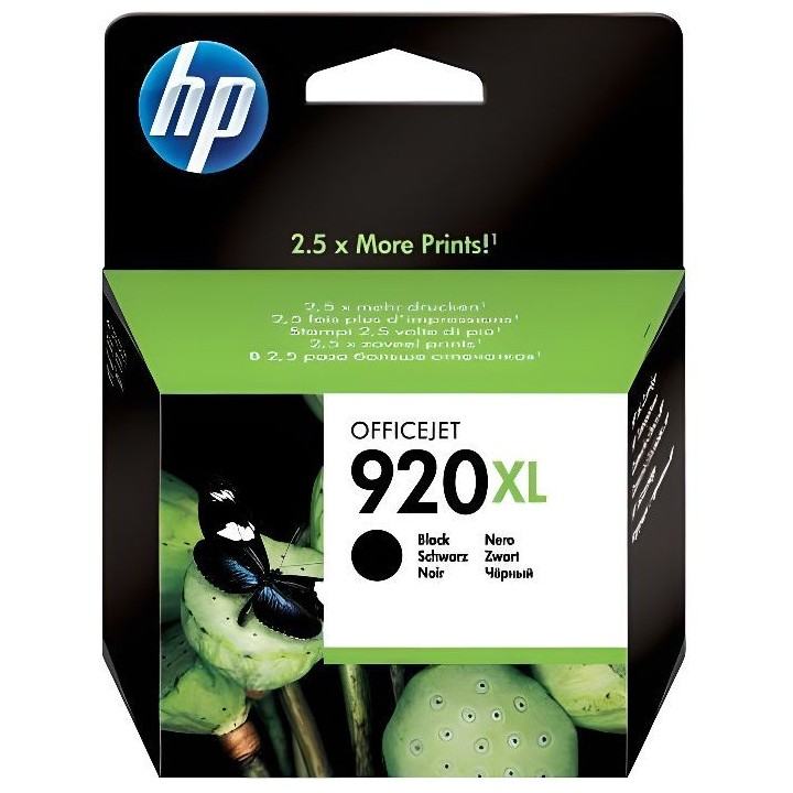 HP 920XL Cartouche d'encre noire grande capacité authentique (CD975AE
