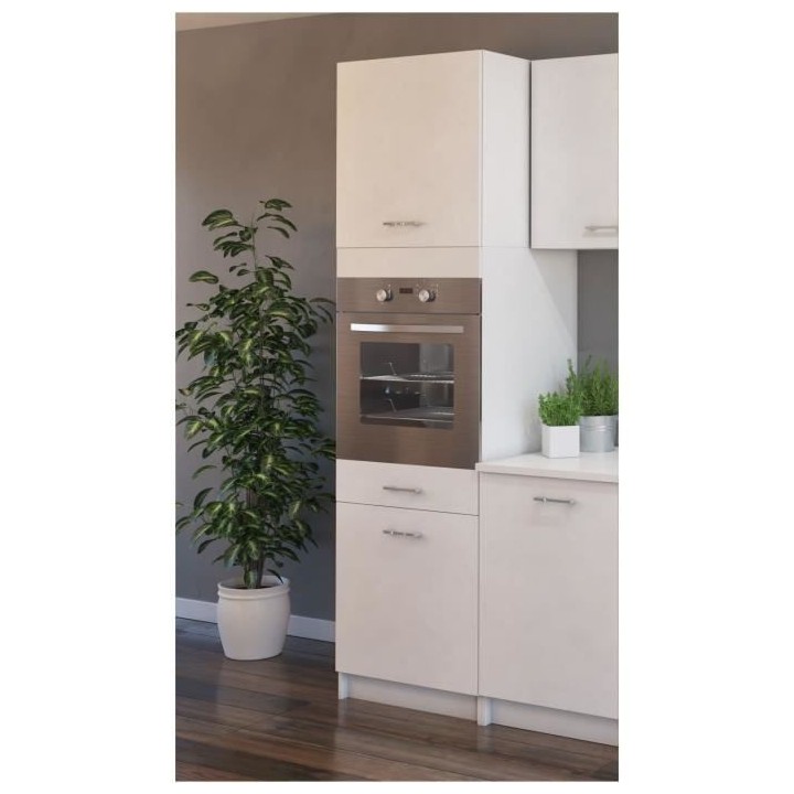 EXTRA Colonne de cuisine L 60 cm - Blanc mat