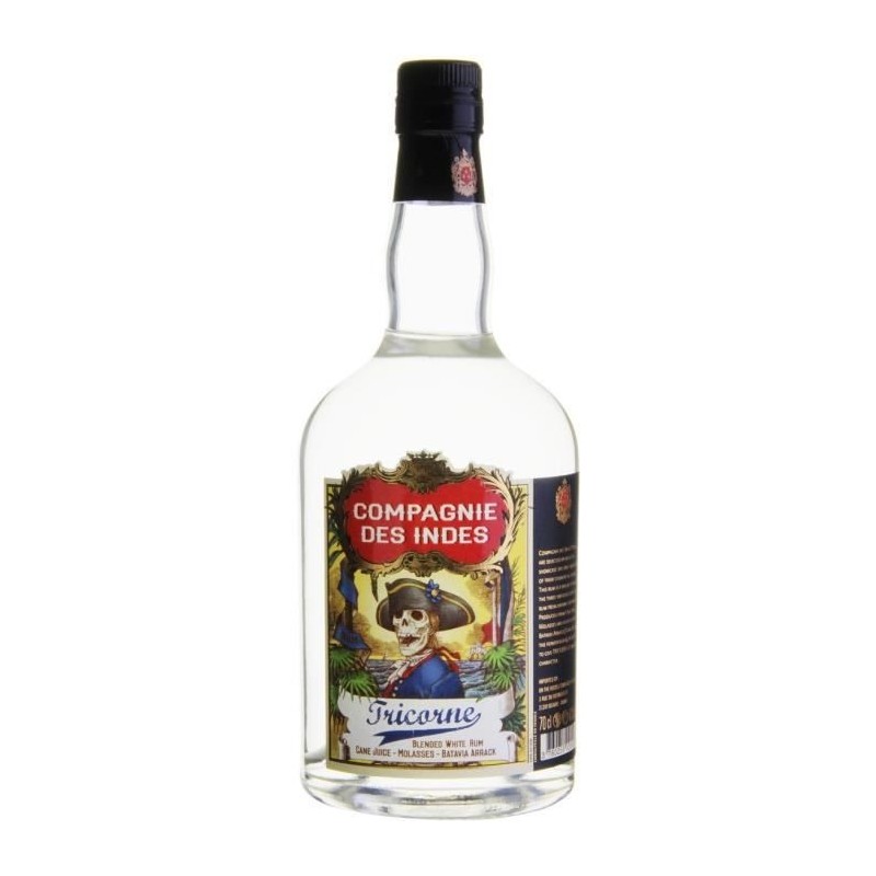 Compagnie des Indes - Rhum Blanc Tricorne 43% 70cl