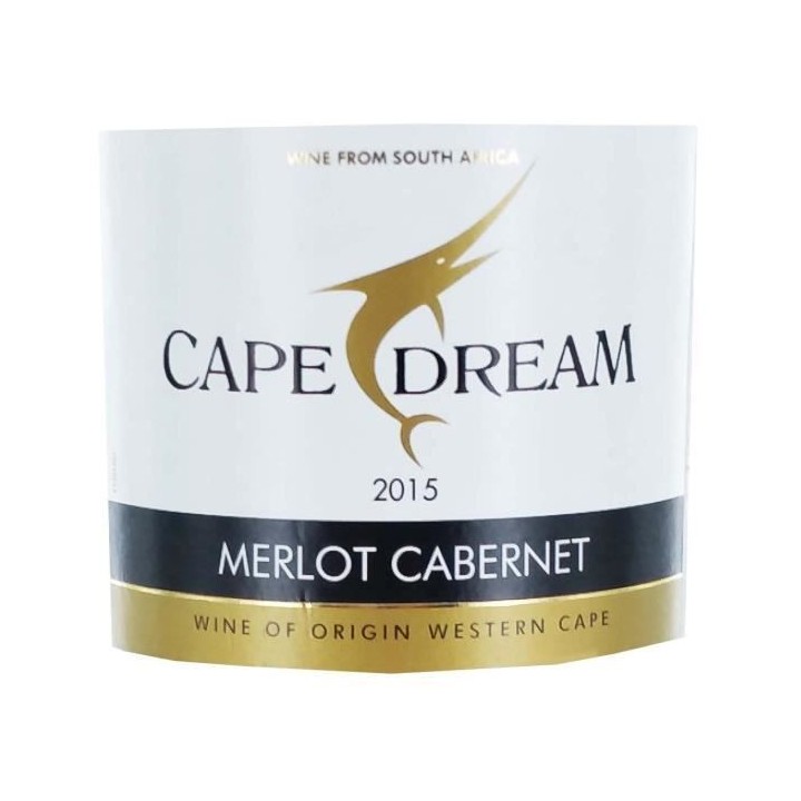 Cape Dream 2015 Merlot Cabernet - Vin rouge d'Afrique du Sud