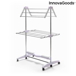 Séchoir électrique pliable avec flux d'air Breazy InnovaGoods IG815349 Blanc Métal Aluminium (Reconditionné C)