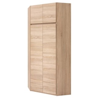 ACADEMICA Armoire d'angle - Décor chene sonoma - Contemporain - Chamb