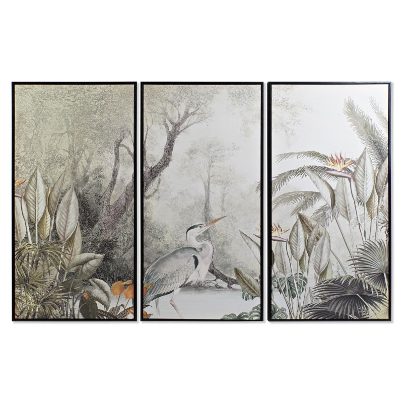 Jeu de 3 tableaux DKD Home Decor 180 x 4 x 120 cm Tropical 30 x 40 cm