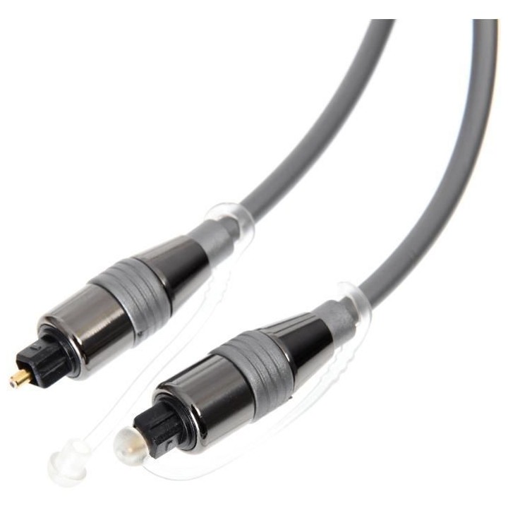 CONTINENTAL EDISON Câble Fibre optique 2.5 m EIAJ Toslink mâle/mâle