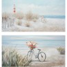 Cadre DKD Home Decor 140 x 3,5 x 70 cm Plage méditerranéen (2 Unités)