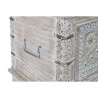 Coffre DKD Home Decor 88 x 40 x 45 cm Blanc Laiton Bois de manguier