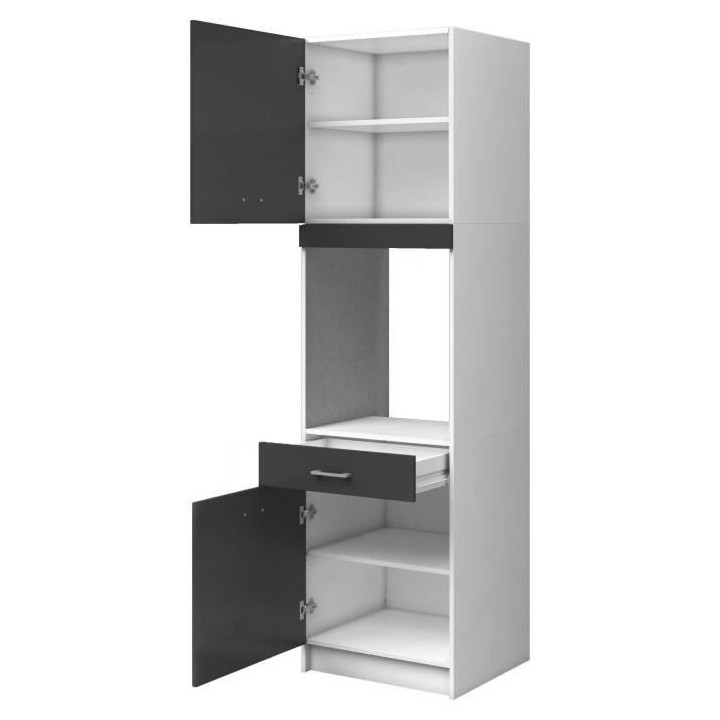 EXTRA Colonne de cuisine L 60 cm - Gris mat