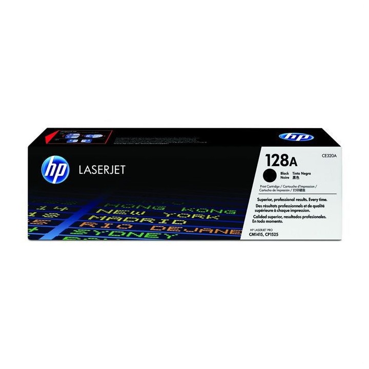 HP 128A Cartouche de toner noir authentique (CE320A) pour HP Color Las