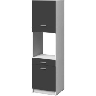 EXTRA - Meuble colonne four de cuisine 60cm - Gris Mat