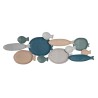 Décoration murale DKD Home Decor Métal Multicouleur Marin Poissons (120 x 6 x 42 cm)