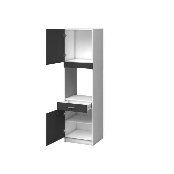 EXTRA - Meuble colonne four de cuisine 60cm - Gris Mat