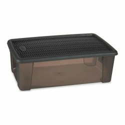 Boîte avec Couvercle Stefanplast Elegance Gris 19,5 x 11,5 x 33 cm Plastique 5 L (12 Unités)