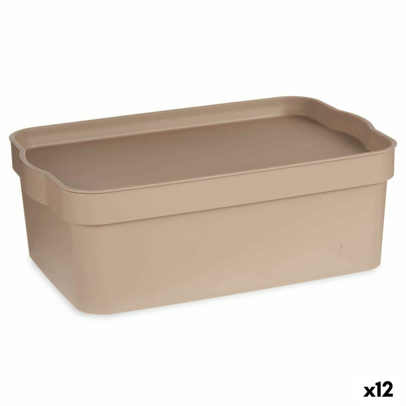 Boîte Multiusage Beige Plastique 6 L (21 x 11 x 32 cm) (12 Unités)