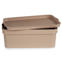 Boîte Multiusage Beige Plastique 6 L (21 x 11 x 32 cm) (12 Unités)