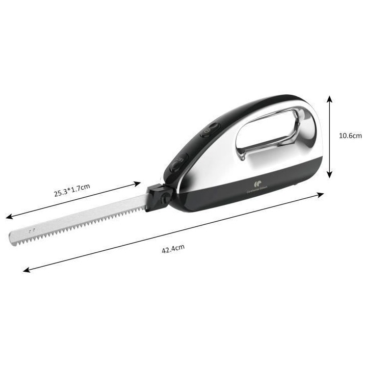 Couteau électrique CONTINENTAL EDISON CECE180SB 2 jeux de lames