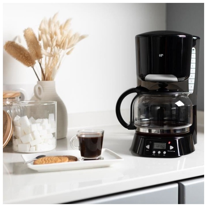 Cafetiere filtre programmable CONTINENTAL EDISON Noir