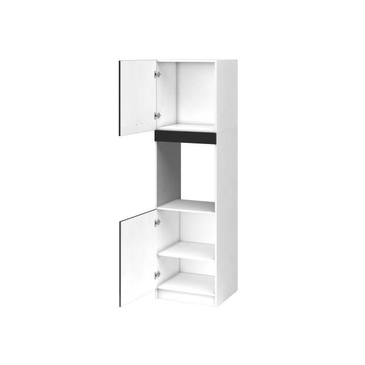 EXTRA - Meuble colonne four de cuisine L 60cm - Gris Laqué