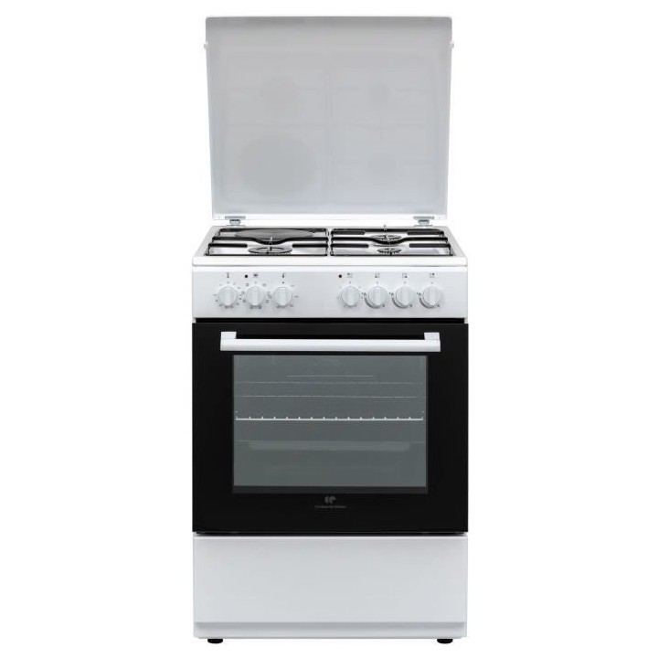 CONTINENTAL EDISON Cuisiniere mixte 3+1 60x60 Multifonction Cata Allum