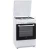 CONTINENTAL EDISON Cuisiniere mixte 3+1 60x60 Multifonction Cata Allumage auto, four 65L white